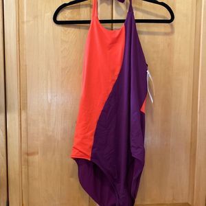 Athleta Asym colorblock one piece swimsuit